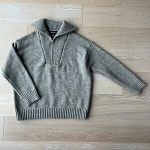 En Saison Brown Quarter Zip Sweater